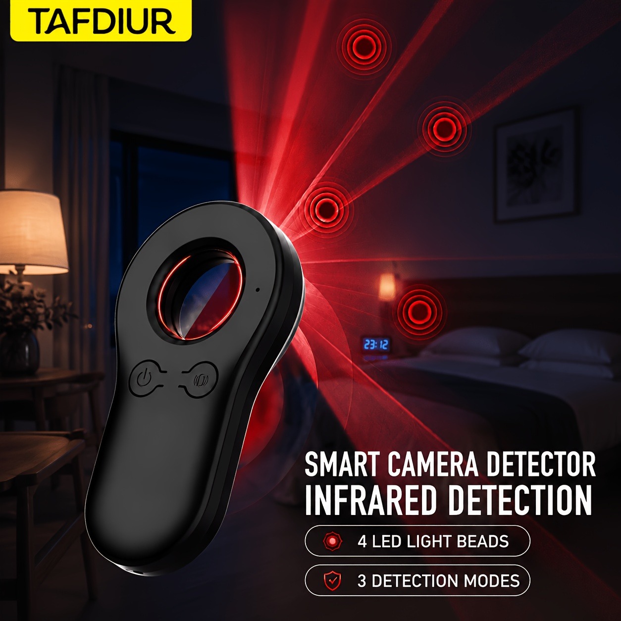 Home Security Front Door Camera - Tafdiur 1-Piece Abs Material Black/White Mini