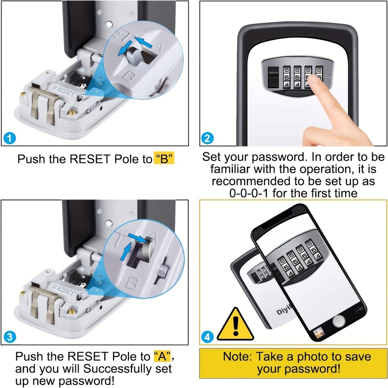 Wall Mounted Combination Key L - đánh giá và giá Home Security Box
