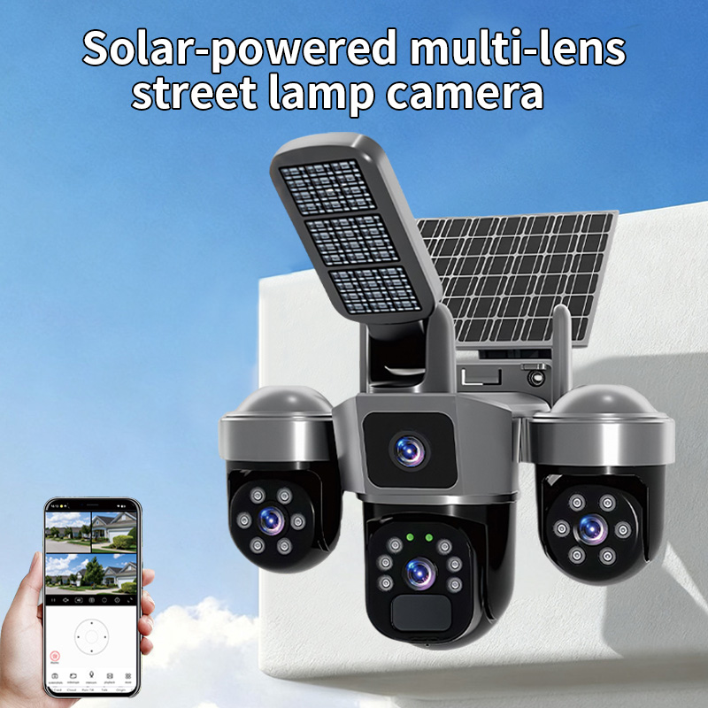 6MP V380 APP Solar Power Tripl - đánh giá và giá Home Security Flood Lights