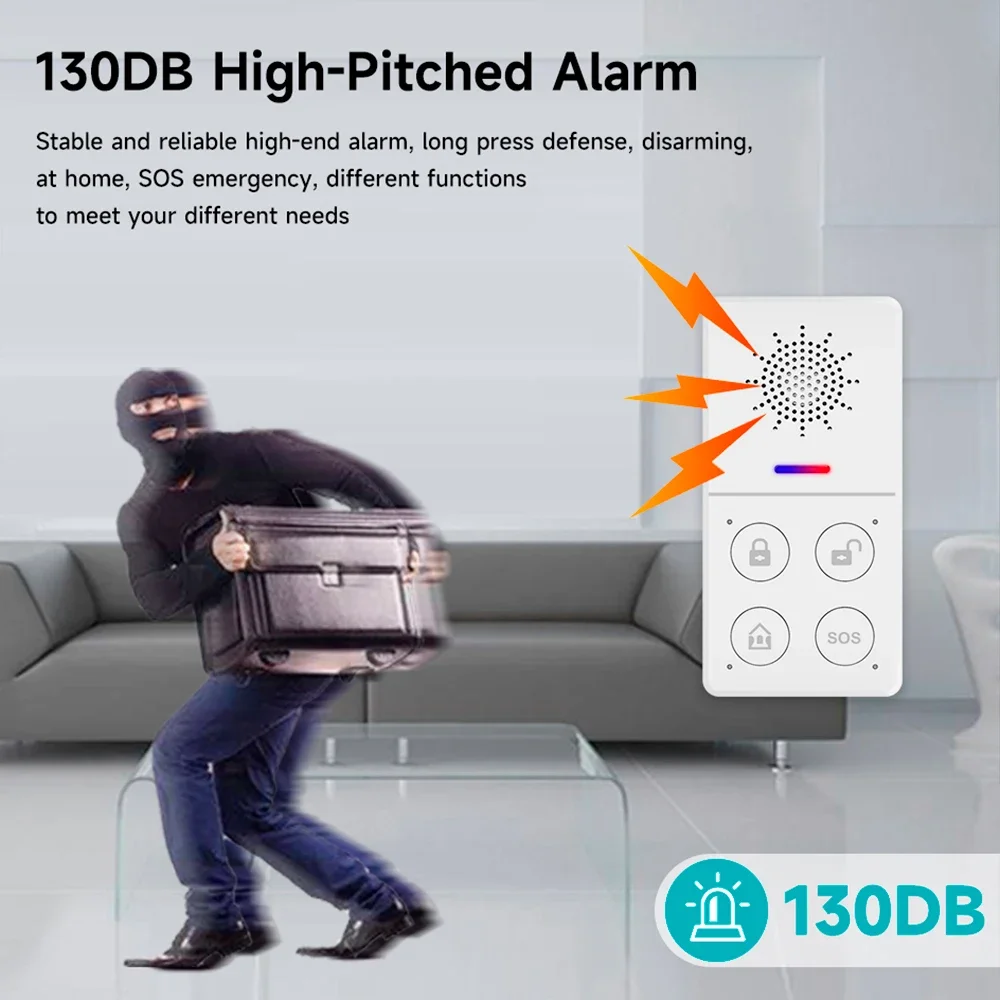 Tuya Wifi Smart Alarm System 4 - đánh giá và giá Sim Gsm Alarm