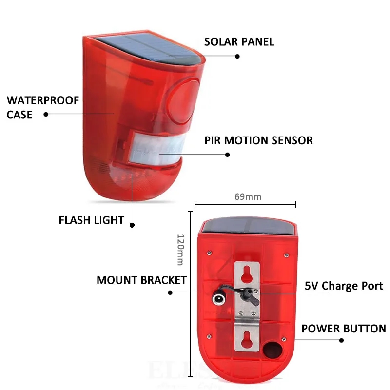 Waterproof Solar Powered Alarm - đánh giá và giá Sim Gsm Alarm